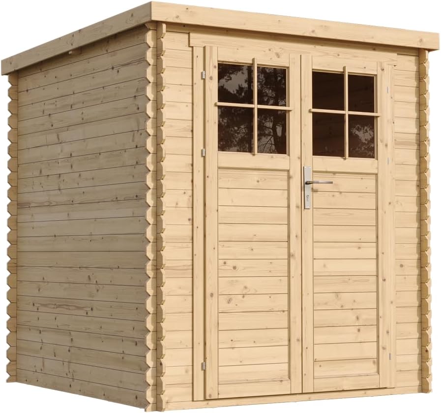 TIMBELA Gerätehaus, Holz, mit Boden Imprägnierte B204xL204xH202 cm/ 3.53 m2