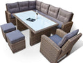Ragnarök-Möbeldesign Essgruppe, Grau, hohe Dining Lounge - DEUTSCHE Hersteller - 8 Jahre GARANTIE