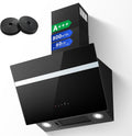 TopStrong Dunstabzugshaube, 800 m, 60 cm, Schwarz, ³/h Abzugshaube Umluft/Abluft mit Aktivkohlefilter, A+++, Leise Kopffreihaube mit LED-Beleuchtung