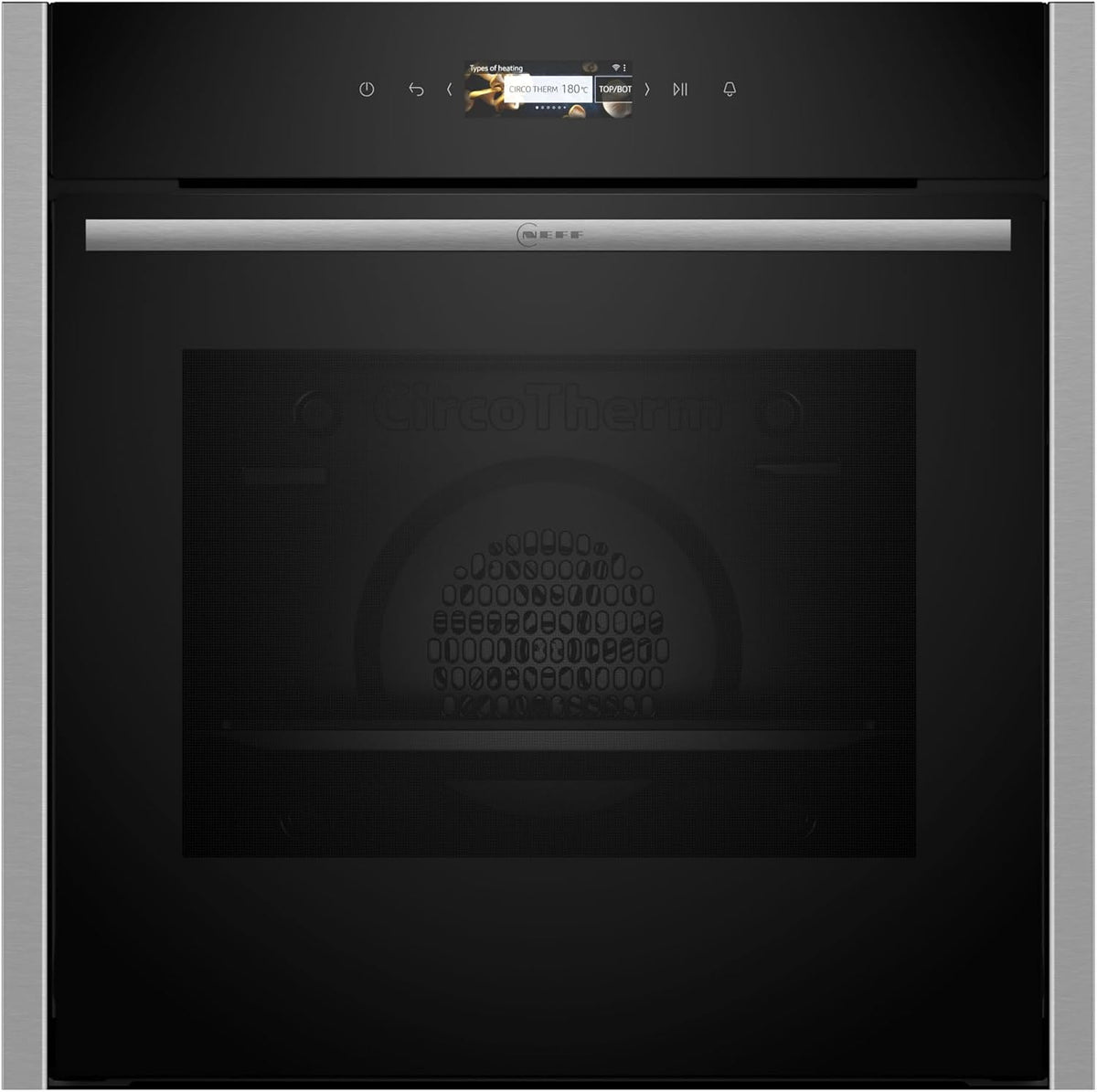 Neff Backofen, 60 x 60 cm, Schwarz/Edelstahl, B24CR31N0, N 70, Einbau-, Integrierbarer, CircoTherm, Full Touch TFT-Display