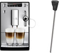 Melitta Kaffeevollautomat, Silber/Schwarz, Caffeo Solo & Perfect Milk E957-103 Schlanker mit, Edelstahl, Schwarz