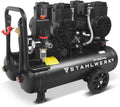 STAHLWERK Kompressor, 2,6 kW, 8 bar, 410 l, 69 dB, Schwarz, mit 22 L Tank (ST-228 Pro), ölfrei & leise, 54 PS