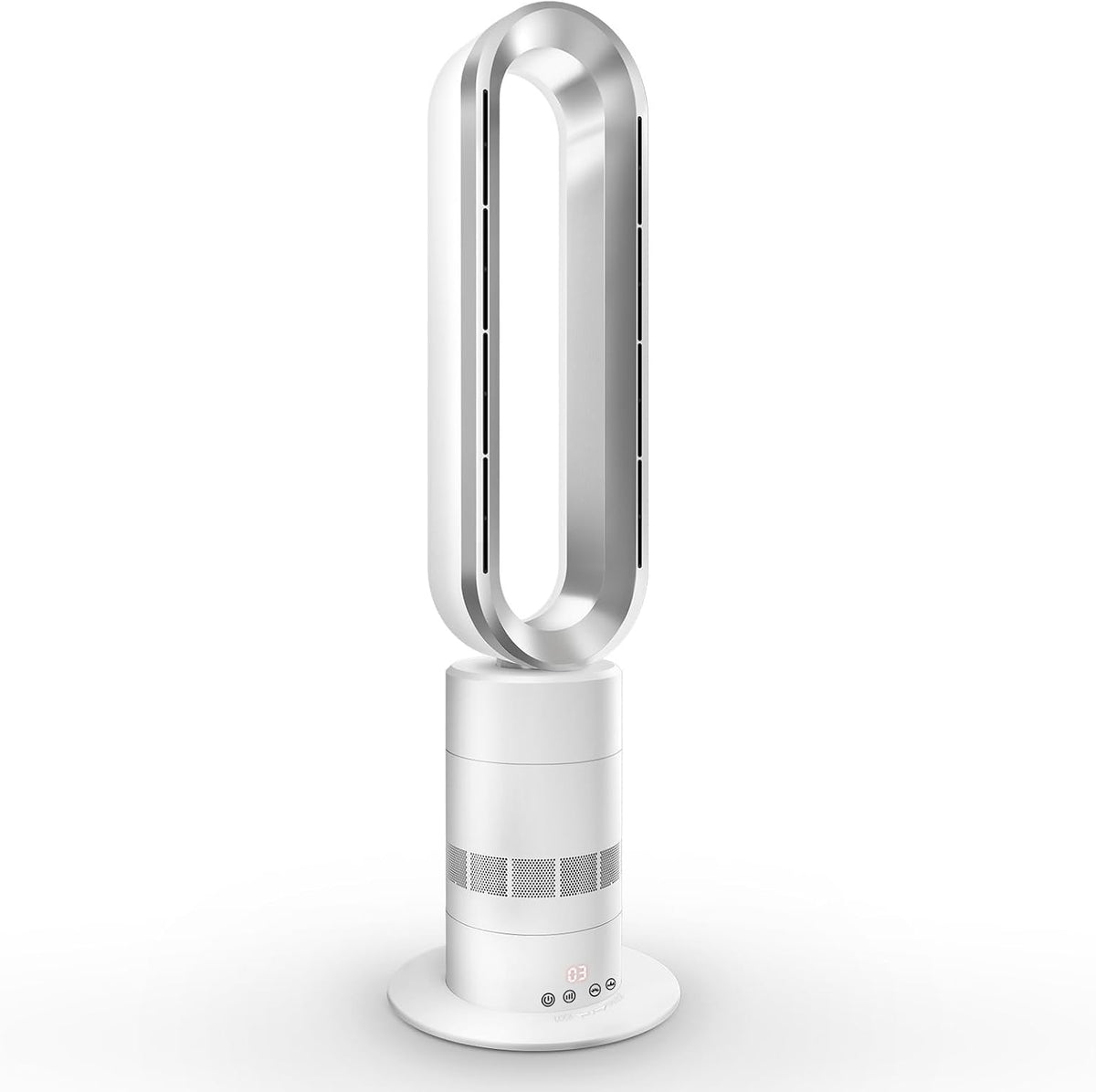 Eduzita Turmventilator, Weiß, TP18Pro 2-in-1 Bladeless - Heizgerät & Kühlventilator, 10 Kühl- & 3 Heizstufen, Fernbedienung & Touch-Bedienung