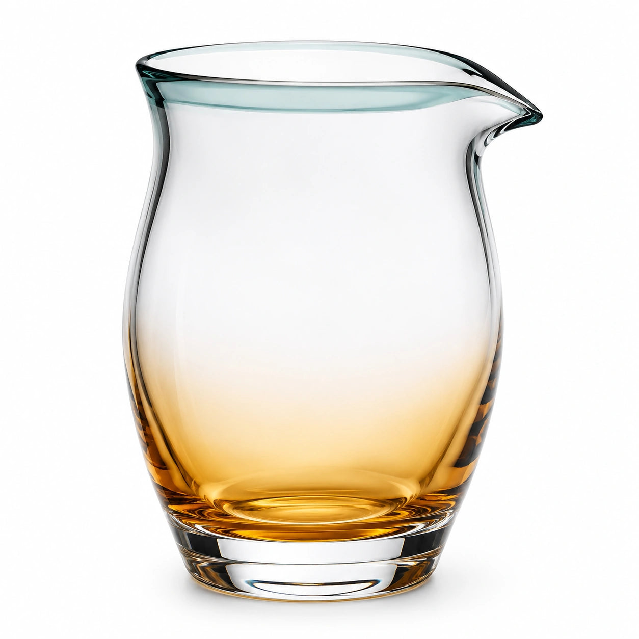Mundgeblasener Krug 1000ml mit Farbverlauf in Orange und Blau