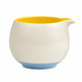 Keramikkrug mit Ausguss 500ml Creme/Gelb/Blau