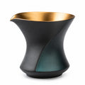 Keramik Teekännchen in Schwarz und Gold