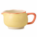 Handgefertigter Keramik-Milchkännchen mit ergonomischem Griff, Gelb und Orange, 300ml