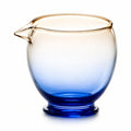 Moderner Glaskrug mit Ausguss, 1000 ml, Blau-Transparent