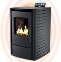 Nemaxx Pelletheizungen, 120 m, 6 kW, Schwarz, P6 Pelletofen A+ bis ³, Auto-Reinigungszyklus, ECO-Modus
