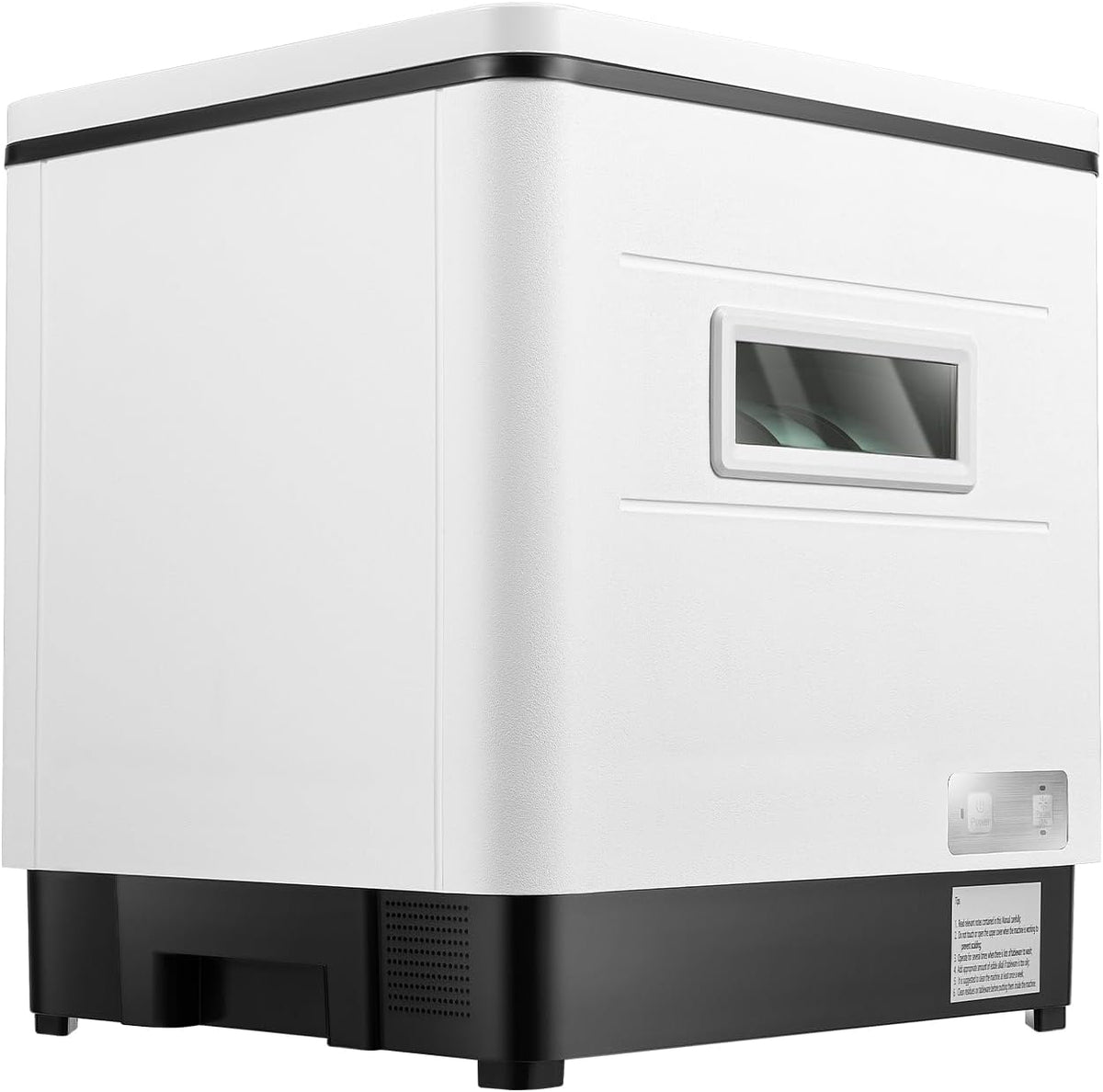 Tischgeschirrspüler, Ungefähr 55 dB (5m/16.4ft Entfernung), 800 W, 220 V, PP in Lebensmittelqualität, 201 Edelstahl, Silber/Weiß