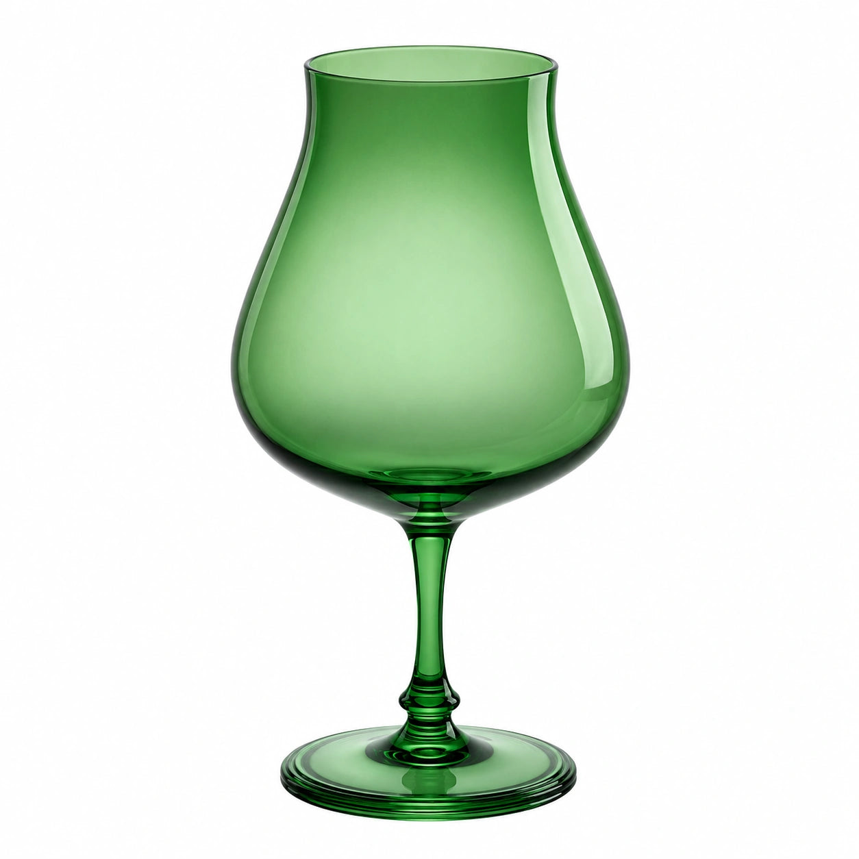 Grünes Weinglas mit geschwungenem Design, 350ml