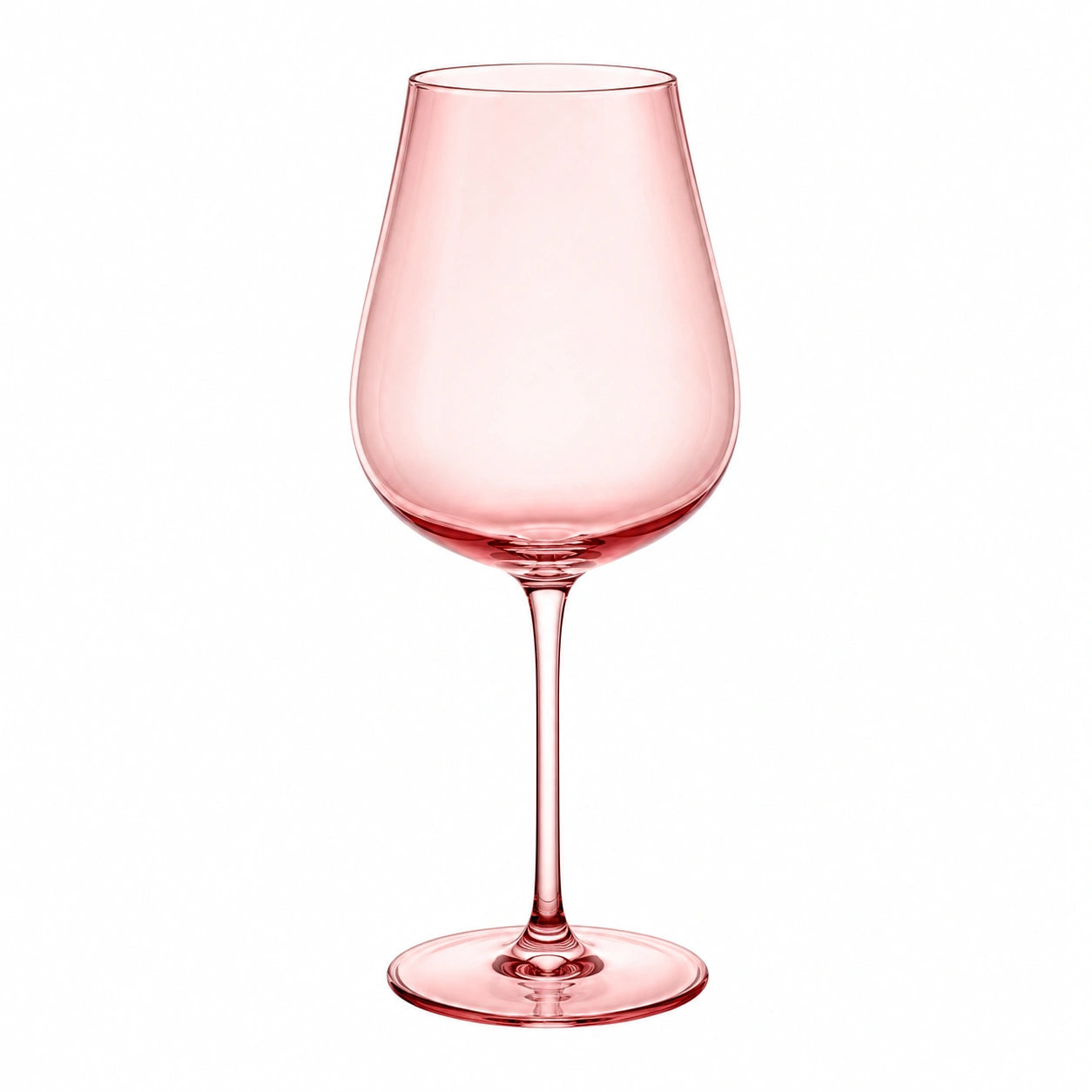 Rosa Weinglas 450ml, Mundgeblasen