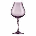 Rotes Weinglas mit gedrehtem Stiel, 400ml