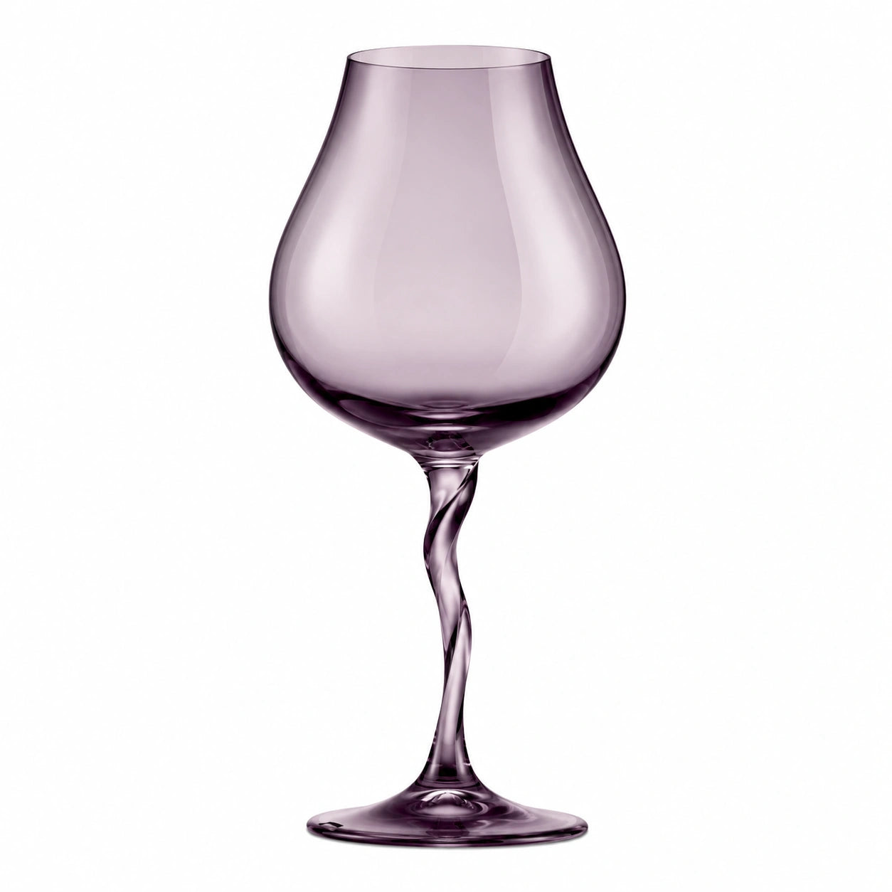 Rotes Weinglas mit gedrehtem Stiel, 400ml