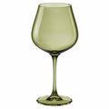Elegantes Grünes Weinglas 400ml, Tulpenform