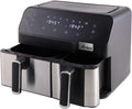 Ardes Heissluftfritteuse, 9 Liter, Schwarz/Silber, ARFRYA03D Heißluftfritteuse ELDORADA DUAL