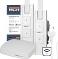 Home Pilot Rollladenschalter, Grau, Rollladen Starter-Set Pure smart, 2x RolloTron elektrischer Gurtwickler + Smart Zentrale