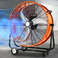 Industrieller Ventilator, Weiß, Boden, 4 Geschwindigkeiten, Hochleistungs-Luftzirkulator, verstellbare Neigung