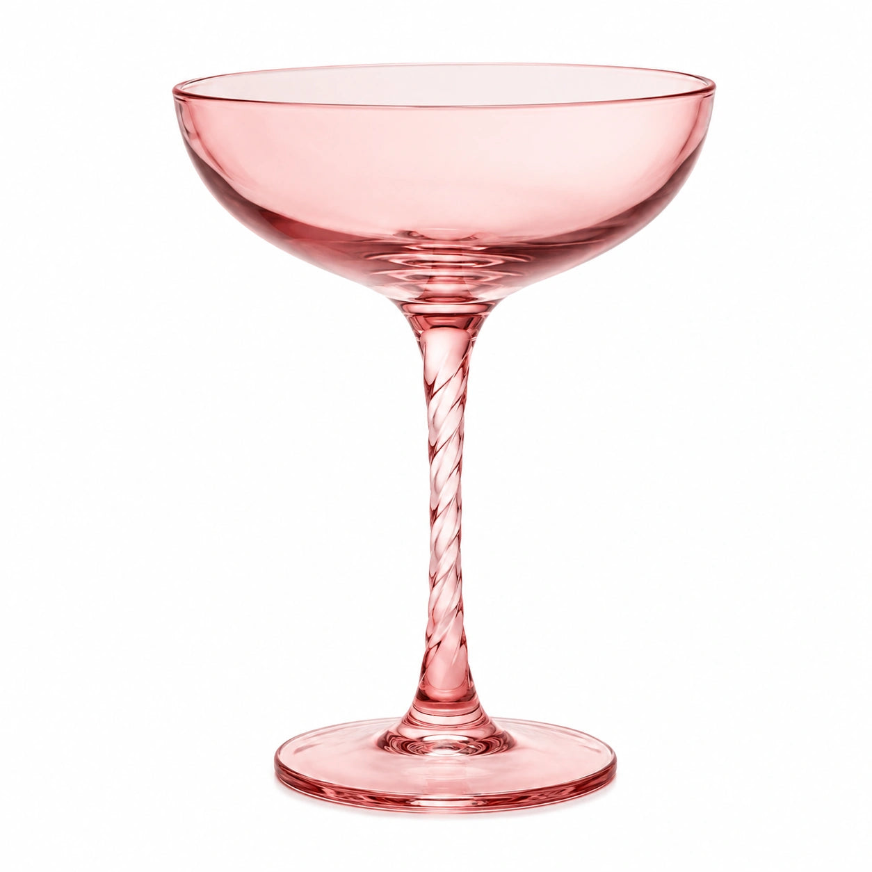 Cocktailschale 220 ml Rosé mit gedrehtem Stiel