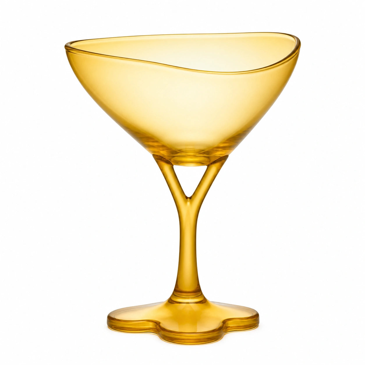 Asymmetrisches Cocktailglas 300ml Gelb