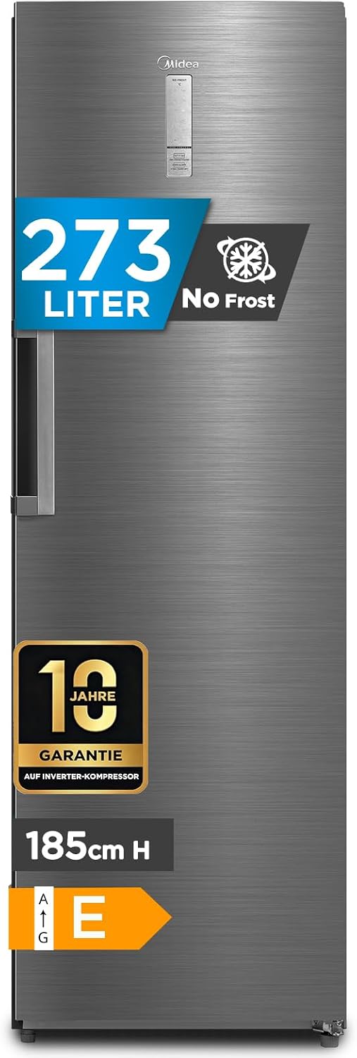 Midea Gefrierschrank, 273 L, Weiß, 2-in-1 & Kühlschrank, Umschaltbar, Freistehend
