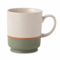 Zweifarbige Keramiktasse 350ml Beige Grün