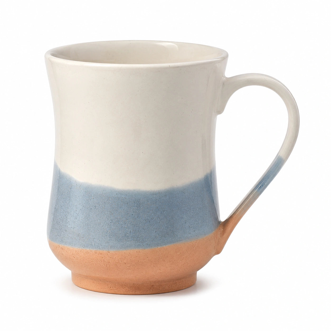 Keramikbecher mit Farbverlauf Blau/Braun 350 ml