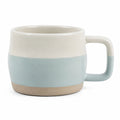 Zweifarbige Keramik-Tasse 350 ml Creme/Hellblau