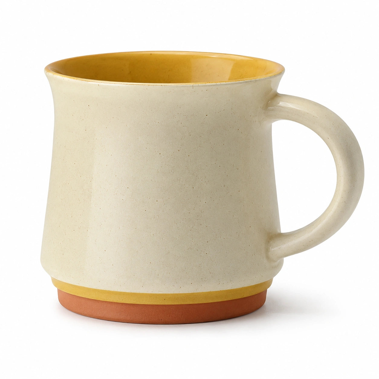 Becher mit Henkel Beige und Gelb