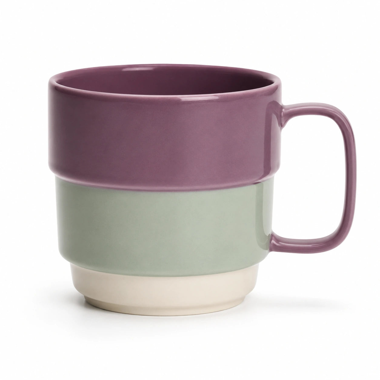 Keramikbecher Lila/Grün 350ml