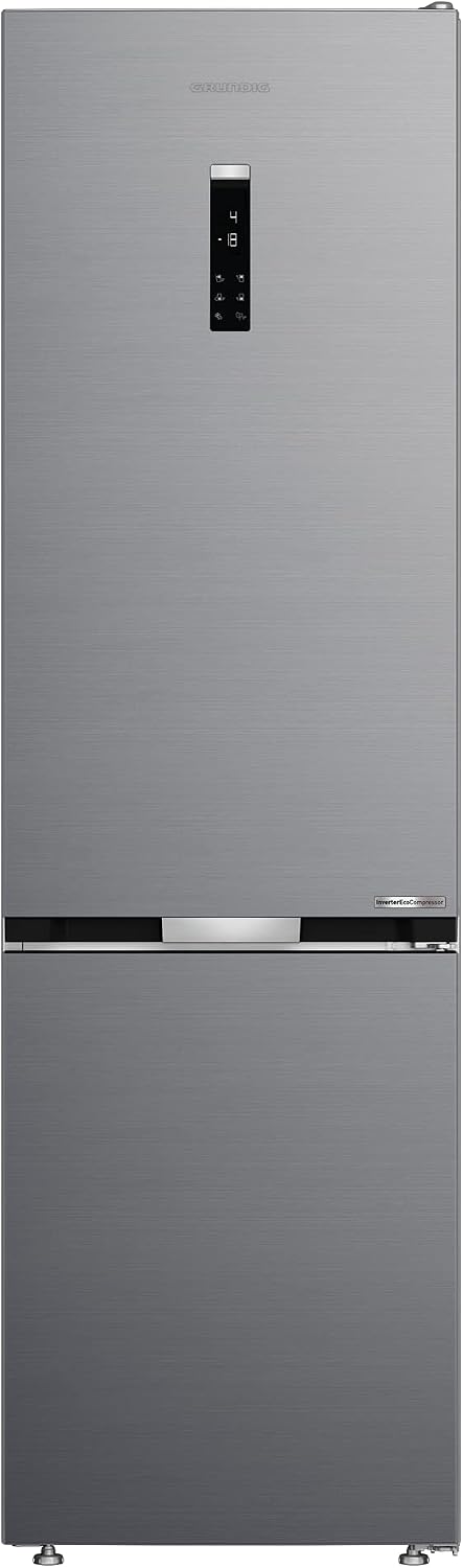 GRUNDIG Kühl-Gefrierkombination, 355 l, Silber, GKPN 66930 LXP/freistehend Kühl-/Gefrierkombination /