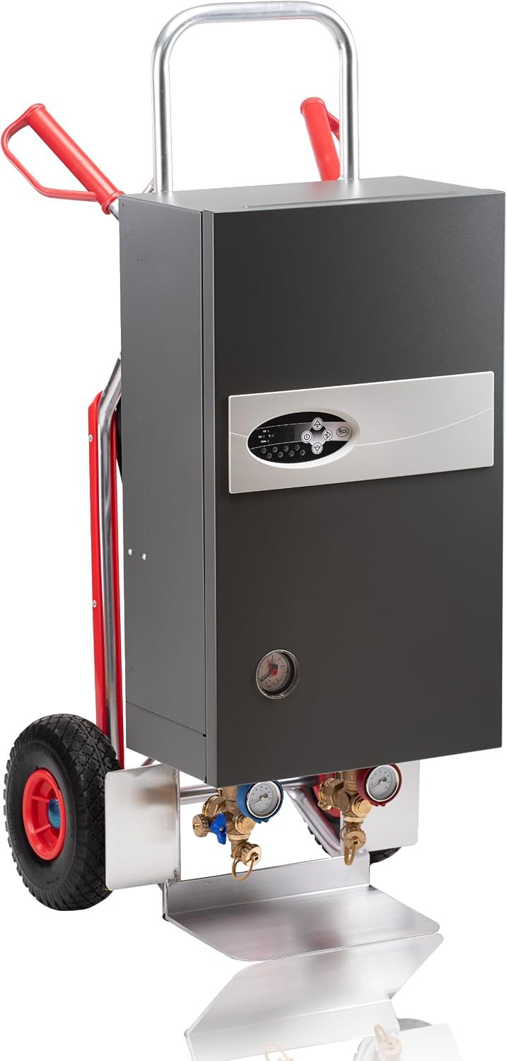 ASOSmobil Elektroheizkörper, 10,5 kW, 21 kW, Grau, 21e Classic Mobile Heizzentrale, Elektrische Bauheizung/Notheizung mit Leichtbauweise