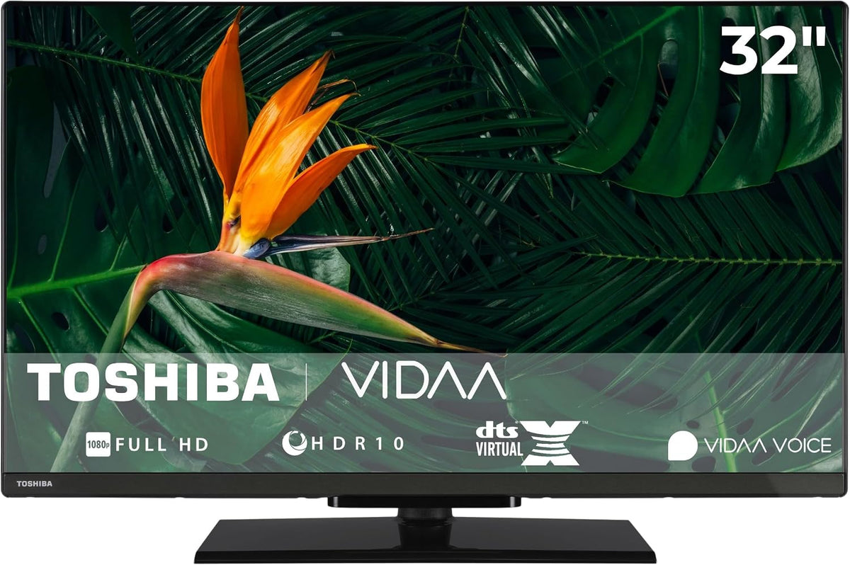 Toshiba Fernseher, 32 Zoll, Schwarz, Smart TV, 32LV3F63DAZ VIDAA Smart TV mit Full HD Auflösung