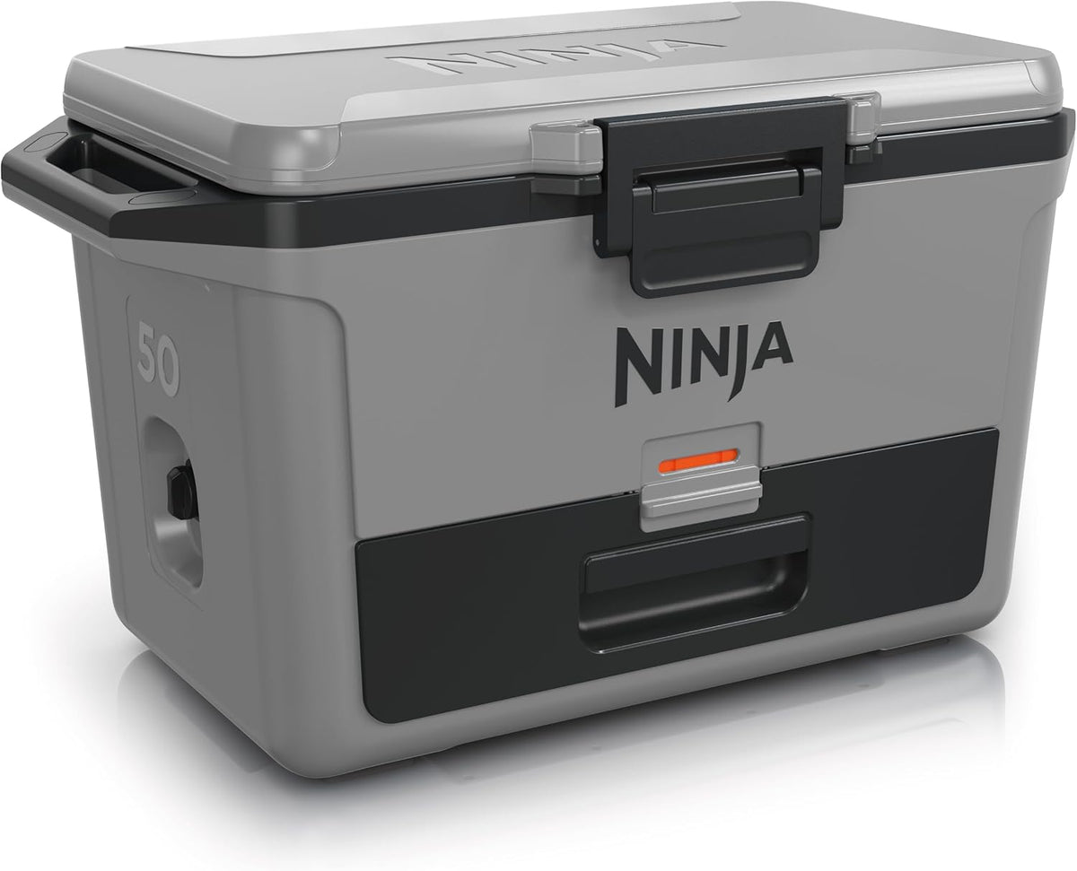 Ninja Kühltaschen & -boxen, 47 L, Grau/Schwarz, FrostVault Hard Cooler, isolierte Kühlbox, hält EIS bis zu 6 Tage