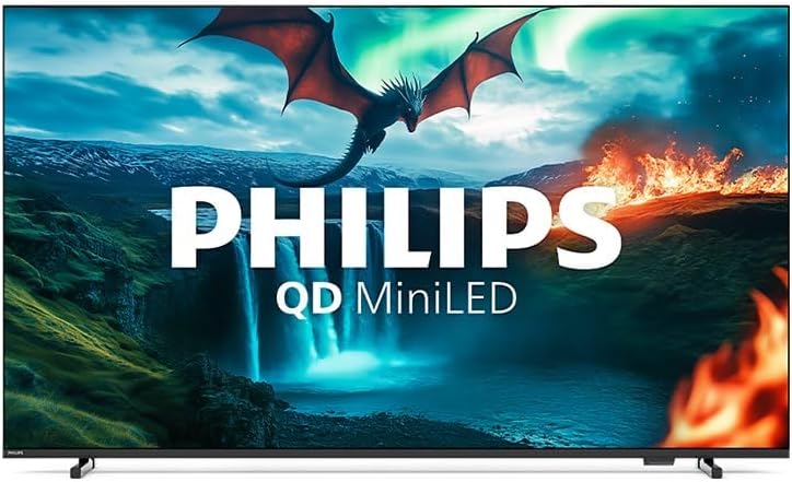 Fernseher, Schwarz, TV 55 PHILIPS MINILED SMART TITAN HDR UHD 4K