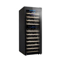 GGM Weinkühlschrank, 200 L, Schwarz, Gastro 2 Klimazonen 73 Flaschen