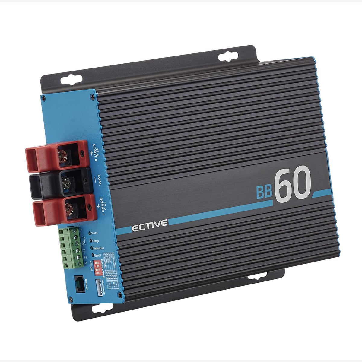 ECTIVE Ladegeräte, 12 V, Schwarz/Blau/Rot, BB 60 Ladebooster 60A auf - kompaktes DC-DC Ladegerät für, Auto