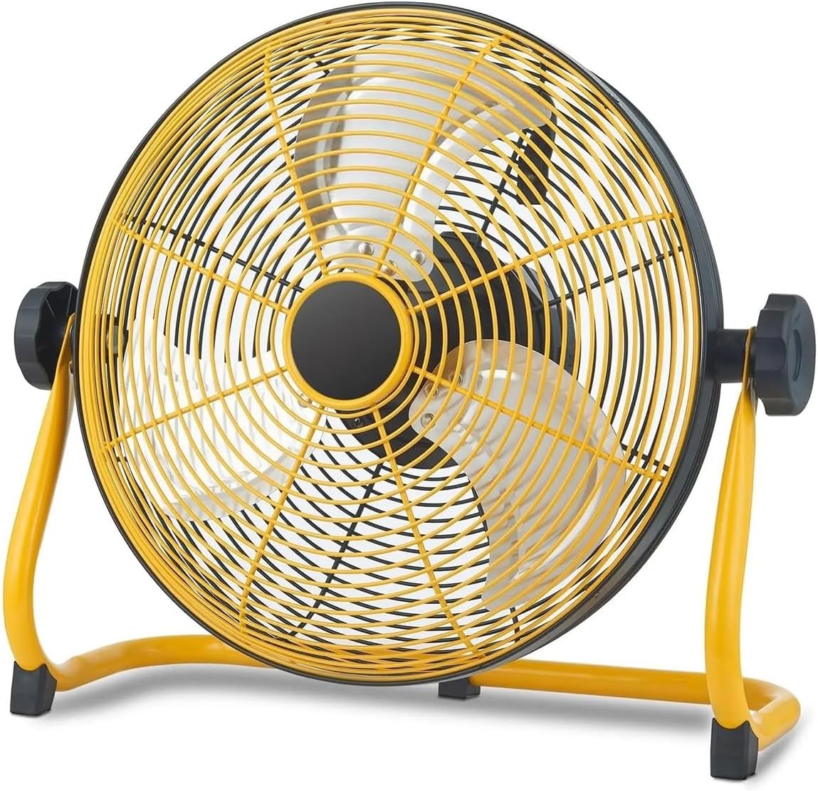 Ventilator, Weiß, Tragbarer 12-Zoll-Industrie mit langlebiger Batterie, leiser bürstenloser Motor für Camping, Werkstatt und Reisen