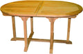 FineHome Esstisch, 160 x 110 x 75 cm, Hellbraun, XXL Gartentisch Teak massivholz Tisch Oval