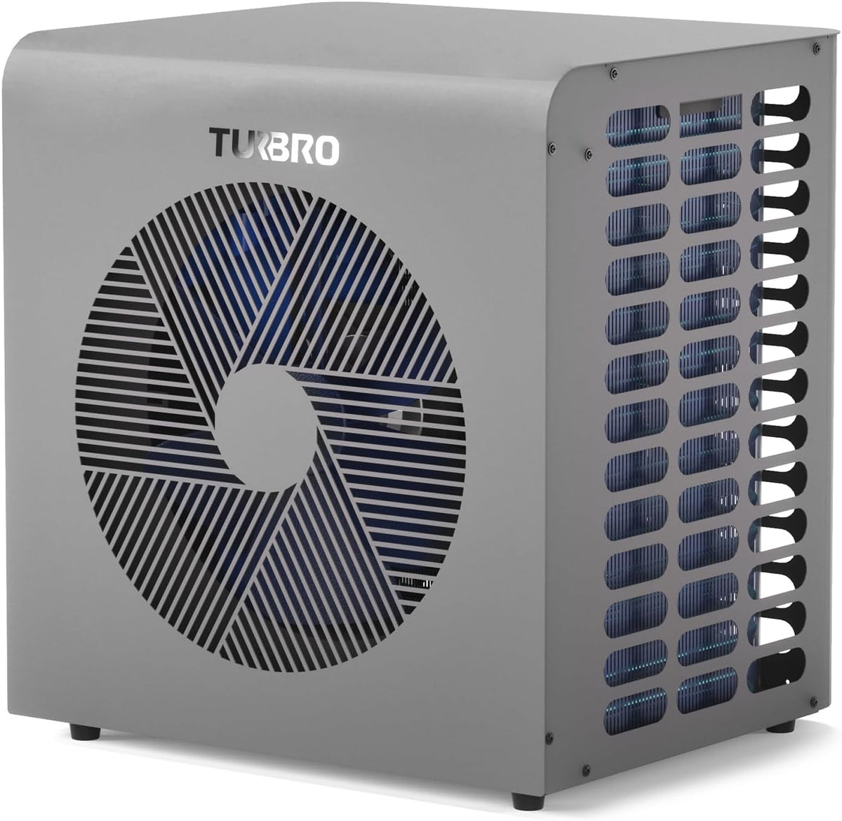 TURBRO Heizpumpen, 6.000 W, 20 m, 240 V, Grau, DC-Inverter Wärmepumpe für Schwimmbecken, Elektrischer Poolheizer für Übererdpools und Spas bis ³