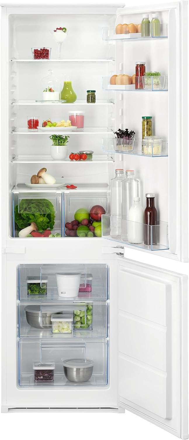 AEG Kühl-Gefrierkombination, 178 cm, 198 L, 73 L, Weiß, Einbau-Kühl-Gefrier-Kombination, Serie 5000 ColdSense: schnelle Temperatur-Wiederherstellung