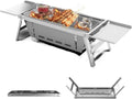 HBDNZMBDLS Holzkohlegrill, Edelstahl, Silber, Zusammenklappbarer Grill Aus Edelstahl