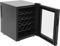 YyanLAK Getränkekühlschrank, 48 L/10.56Gal, 50.2x40x53 cm, 39 dB, 55 W, PVC, kaltgewalztes Blech, gehärtetes Glas, Schwarz