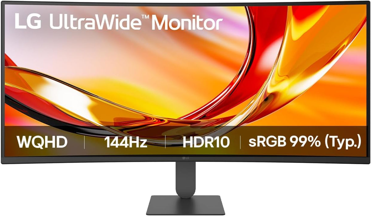 LG Monitor, 86.4 cm, Schwarz, UltraWide 34U620B-B: Curved UWQHD 1440p VA, 144Hz, 5ms GtG, HDR10, FreeSync