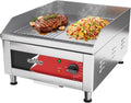 crosson Elektrische Grillpfannen, 40 x 40 cm, 10 mm, Schwarz, Profi Gastro Grillplatte Elektrisch mit halb glatter