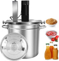 Lunauemaya Standmixer, 15 L, Silber, Automatischer Saucenkocher mit Rührwerk, Topf aus Edelstahl, geeignet für alle Herdarten