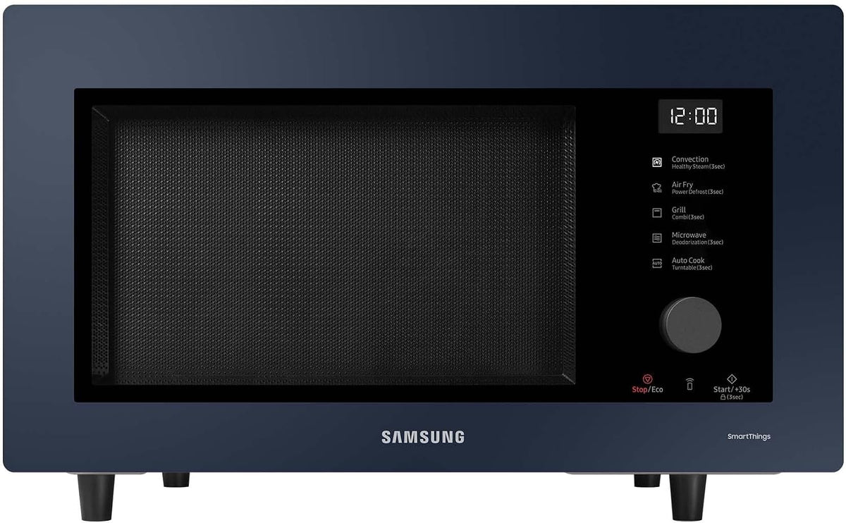 Samsung Mikrowelle, 900 W, 32 l, Schwarz/Silber, MC32DB7746KDE1 Bespoke mit Grill und Heißluft, Smart Control, AirFry