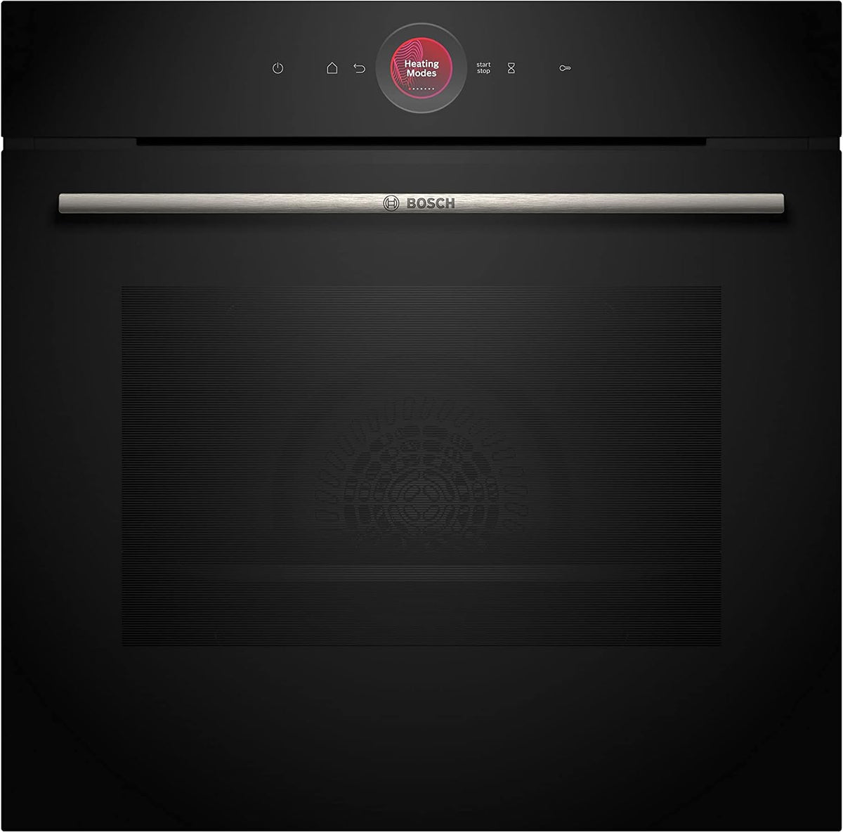 Bosch Backofen, 71l, schwarz, HBG7741B1 Serie 8 EEK: A+ Einbau-, Air Fry, Pyrolyse, Home Connect, digitale Bedienring