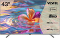 Vestel Fernseher, 43 Zoll, schwarz, Smart TV, Smart TV Powered by TiVo, 4K UHD mit Dolby Vision HDR, Dolby Atmos und integriertem Triple-Tuner