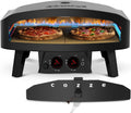cozze Pizzaofen, 60x60 cm, Schwarz, 24' Gas e Edition - 600°C, Pizza in 2 Minuten